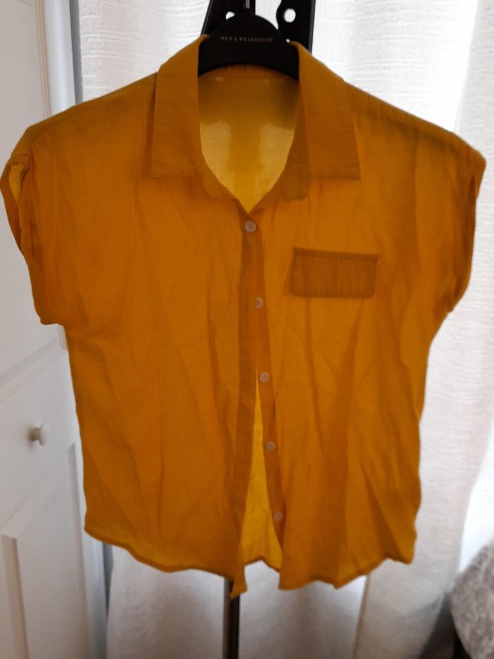 Yellow Sleeveless Blouse